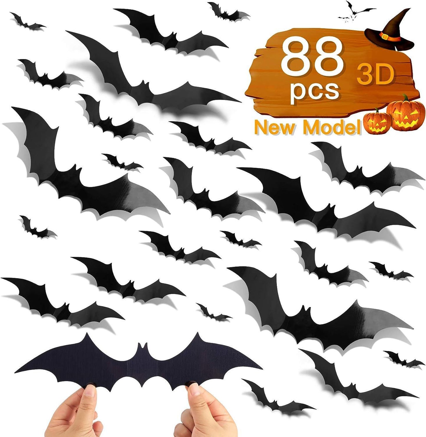 3D Bat Wall Decoration DIY Halloween Stickers