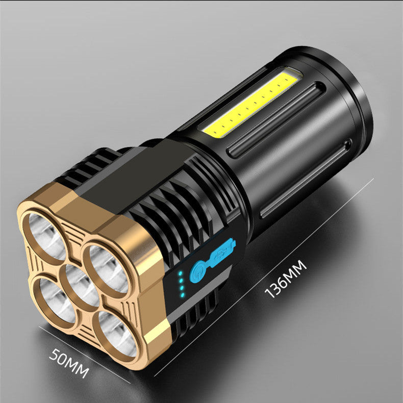 Outdoor Home Portable Emergency Rechargeable Flashlight