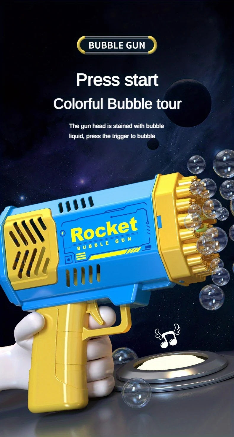 40 Hole Rocket Launcher Electric Automatic Bubble Gun