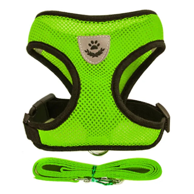 Cat Harness Vest - S Green