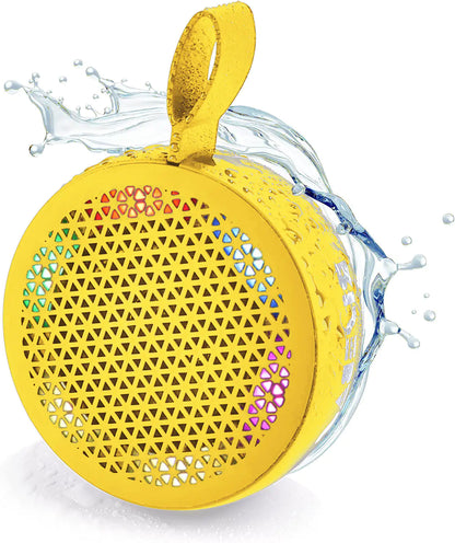 RISEBASS Water Resistant Bluetooth Shower Speaker, Yellow