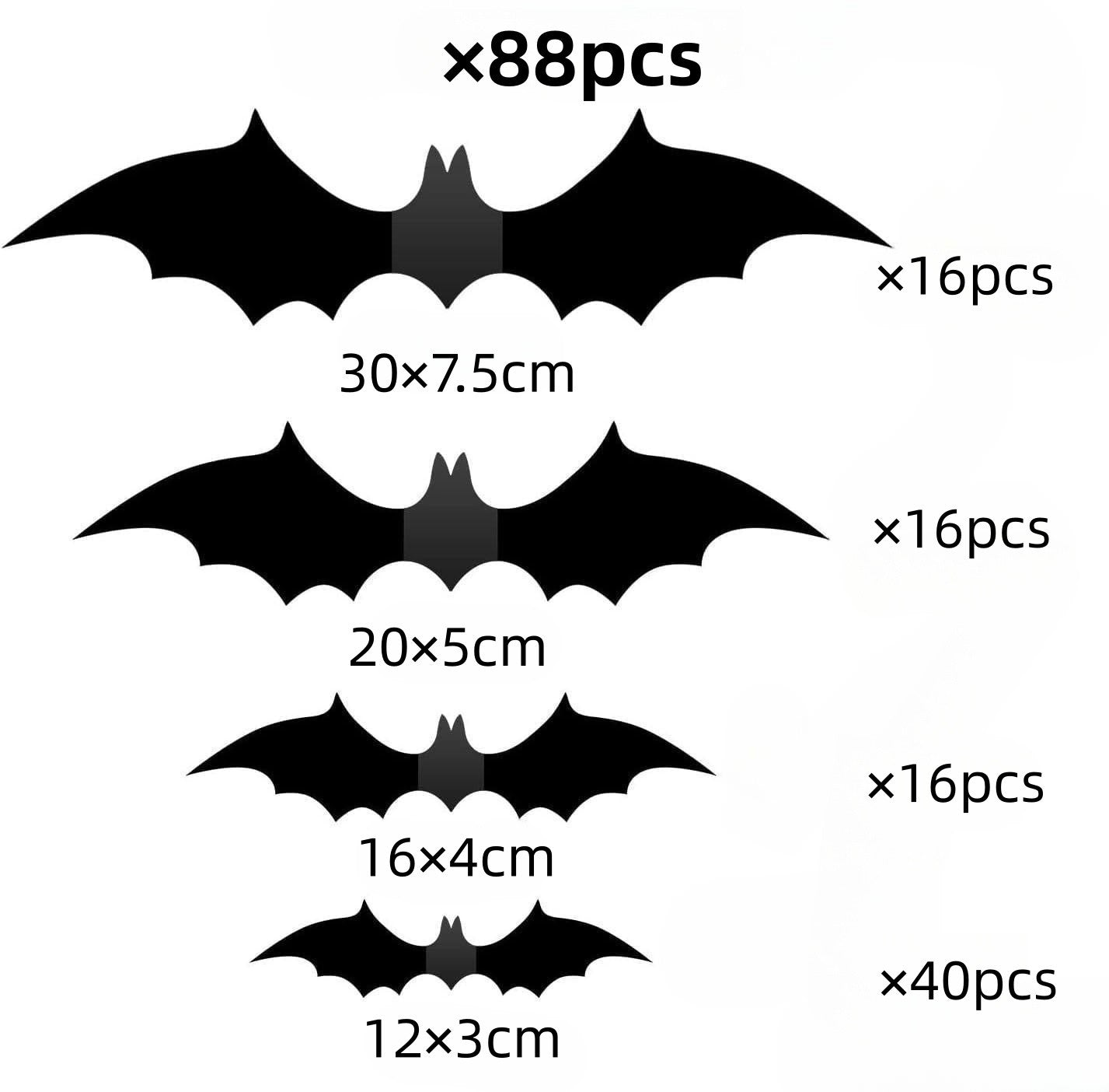 3D Bat Wall Decoration DIY Halloween Stickers