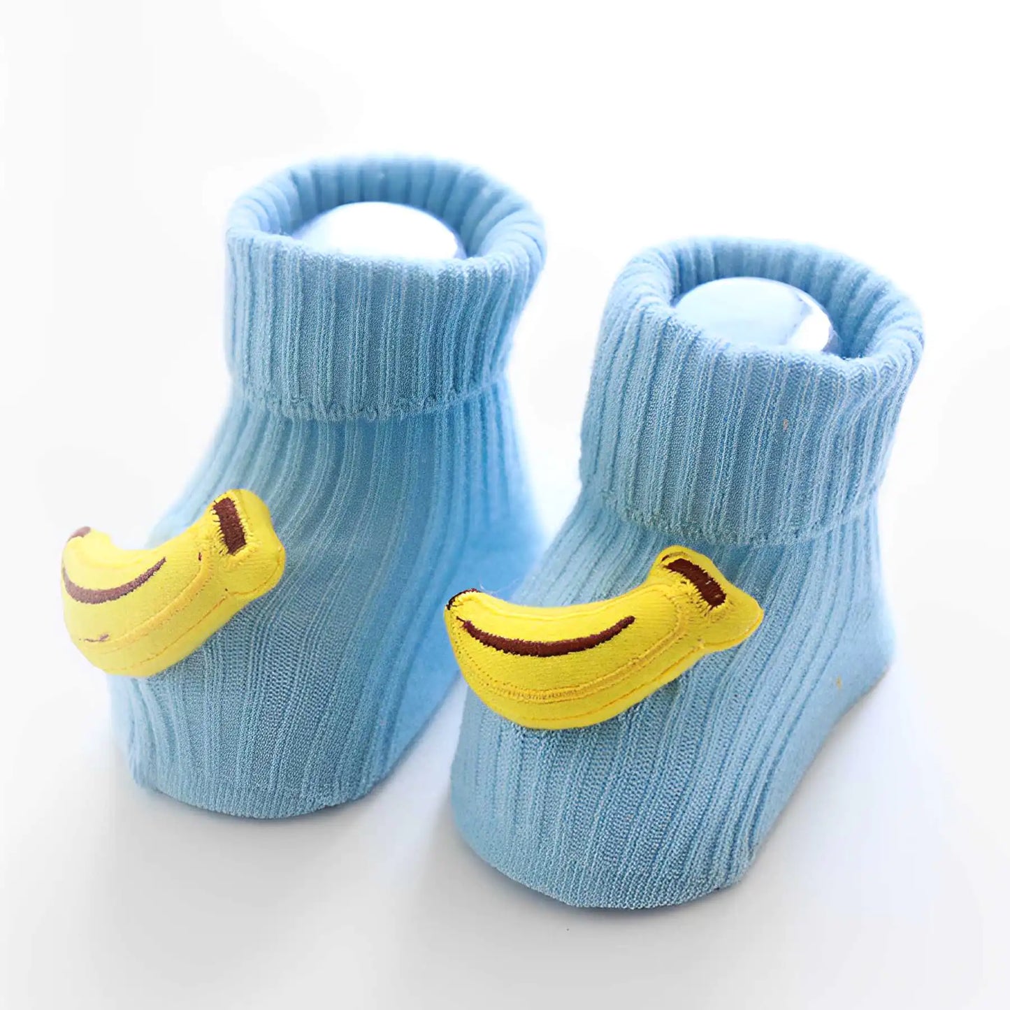 Cute Baby Socks Cartoon Blue Banana