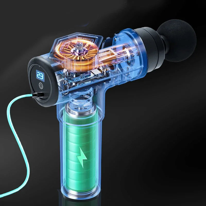 Electric Deep Tissue Massage Gun  with 8 Heads