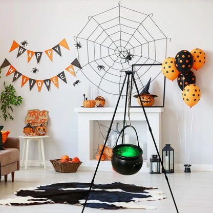 Halloween Glowing Witch's Cauldron on a Tripod Decoration