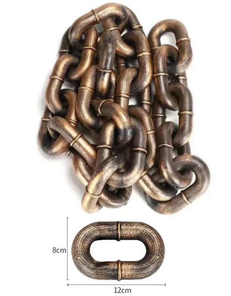 Simulated Iron Chain Leash Copper Mag Link