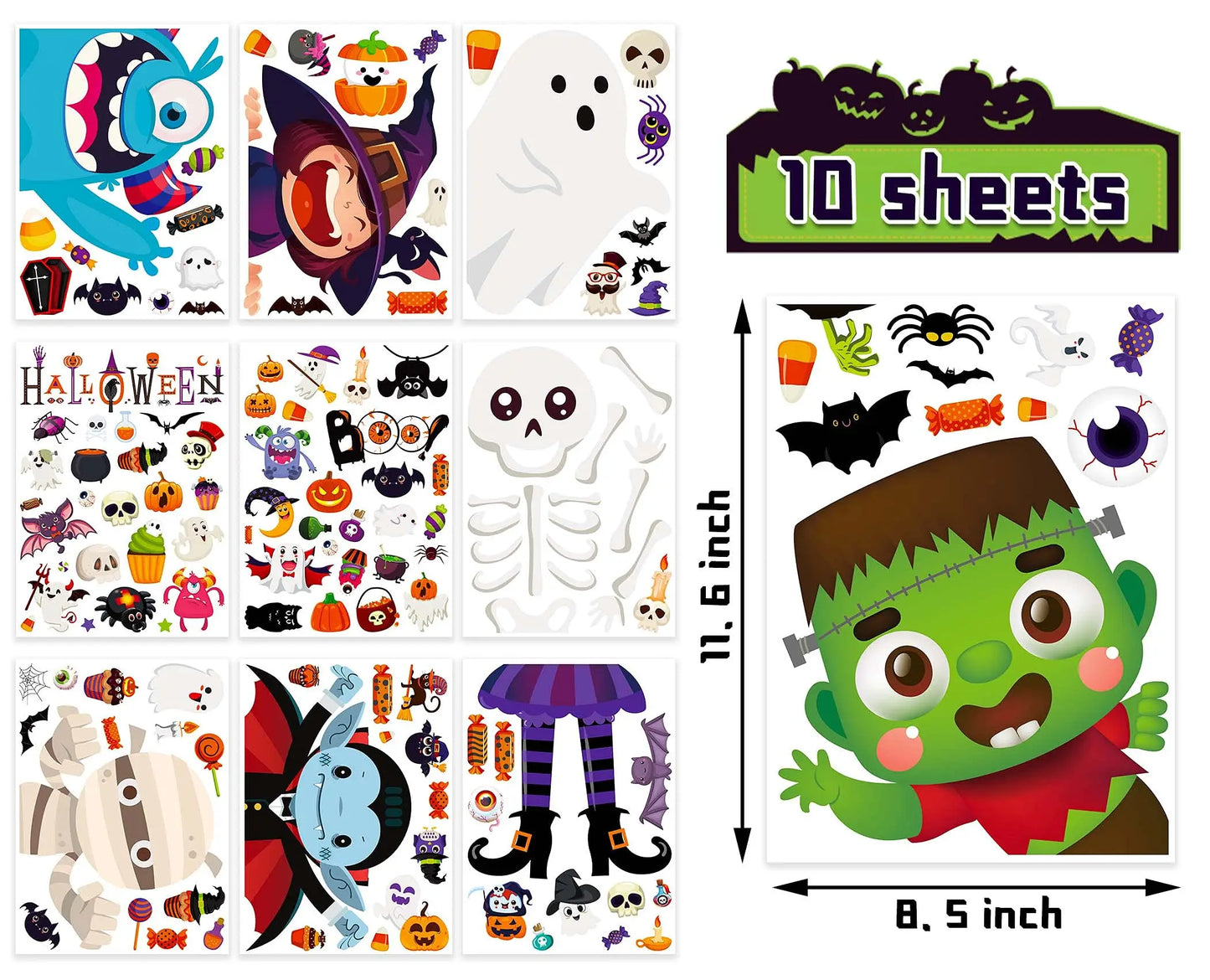 Halloween Decorations Cute Window Clings