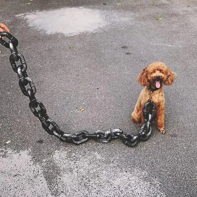 Simulated Iron Chain Leash