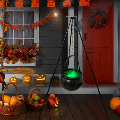 Halloween Glowing Witch's Cauldron on a Tripod Decoration