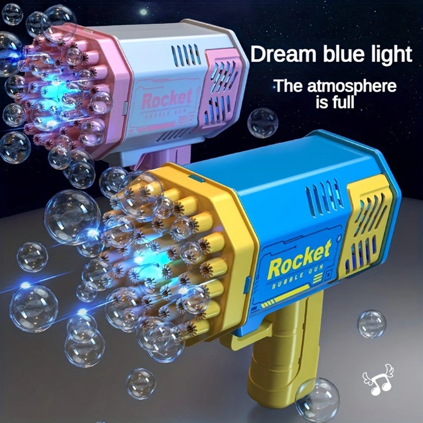 40 Hole Rocket Launcher Electric Automatic Bubble Gun