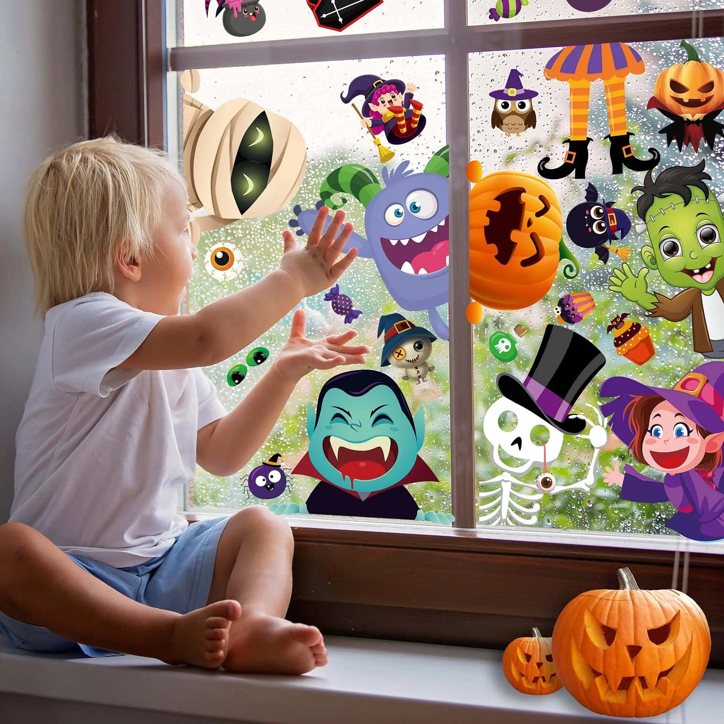 Halloween Decorations Cute Window Clings