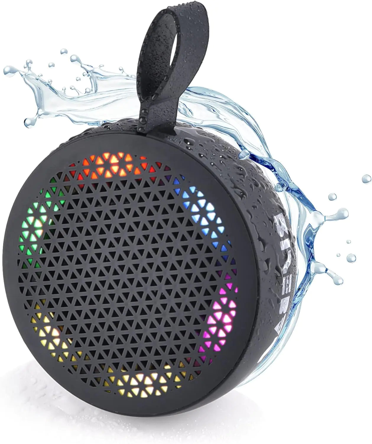 RISEBASS Water Resistant Bluetooth Shower Speaker, Black