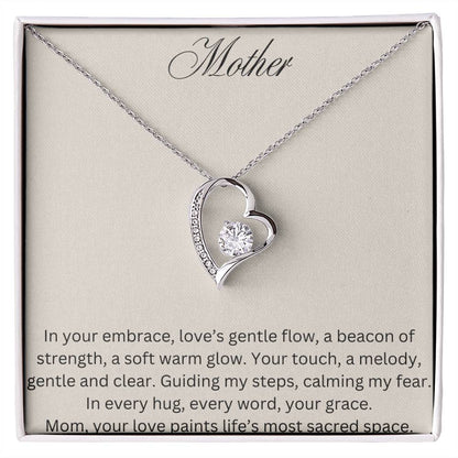 Mother Forever Love Necklace White Gold