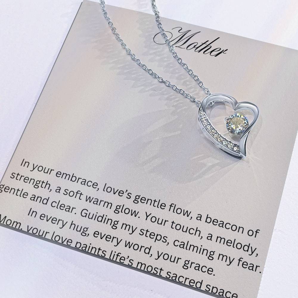 Mother Forever Love Necklace White Gold