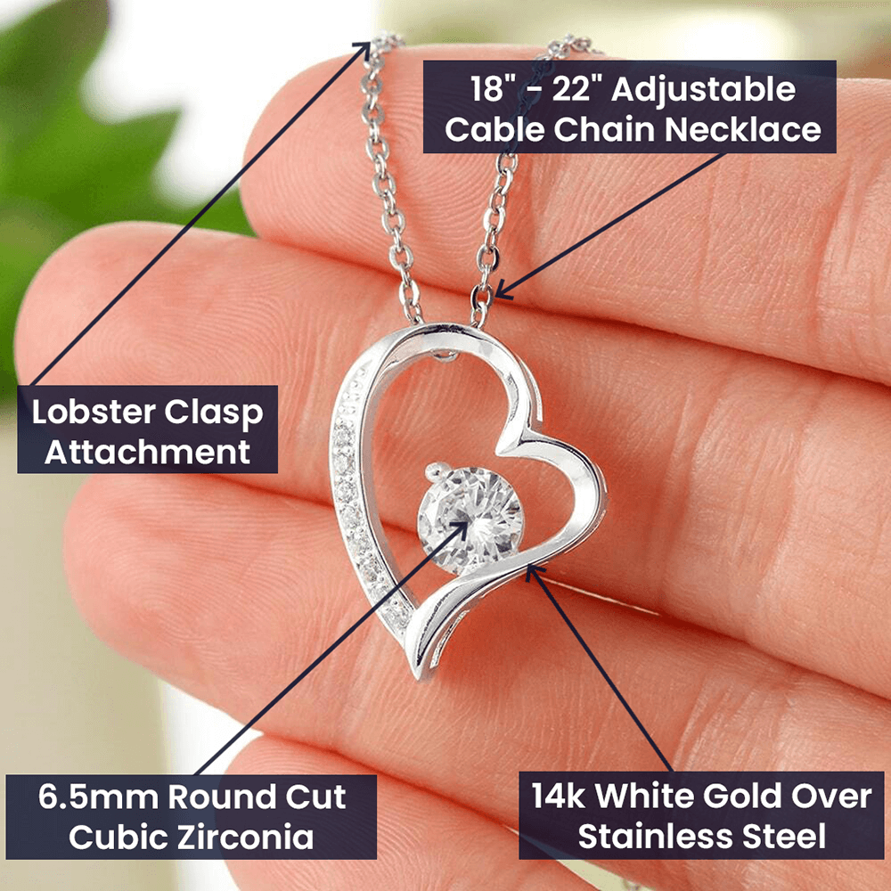 Mother Forever Love Necklace White Gold Stats