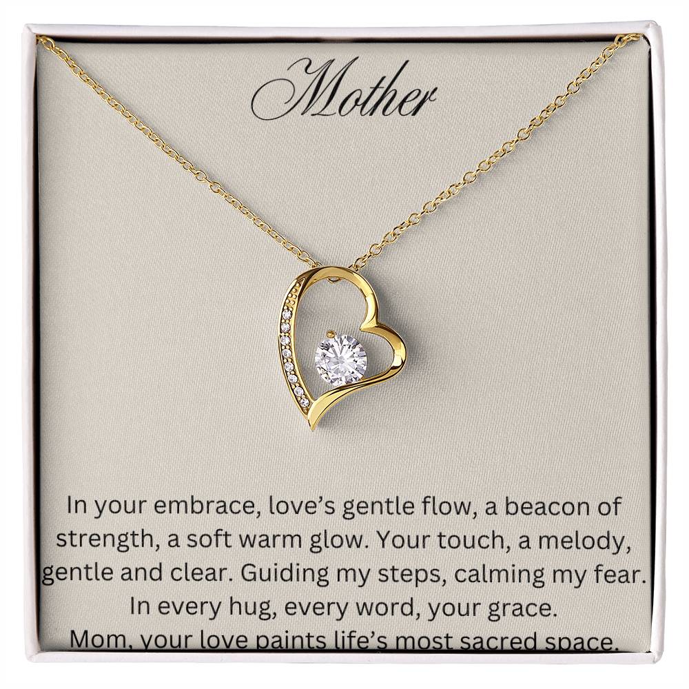 Mother Forever Love Necklace Yellow Gold