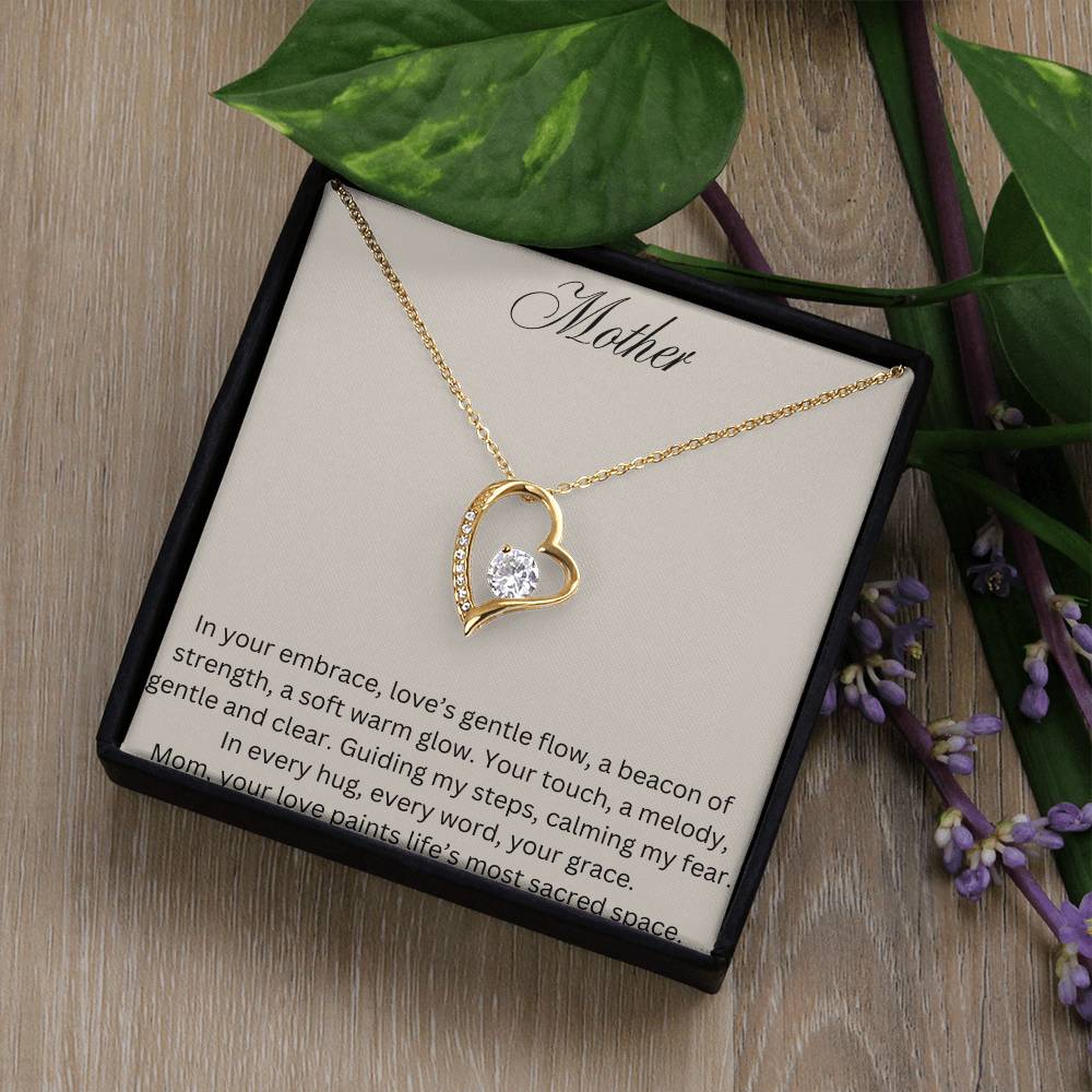 Mother Forever Love Necklace Yellow Gold