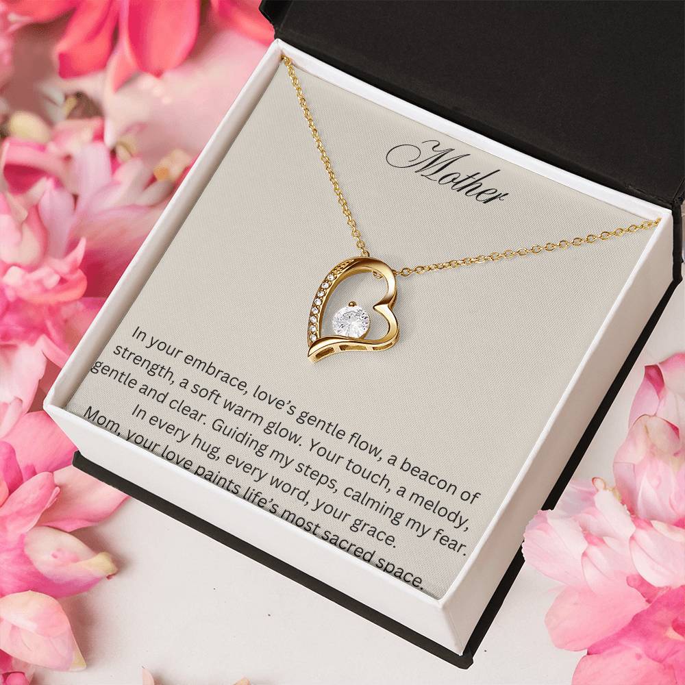 Mother Forever Love Necklace Yellow Gold