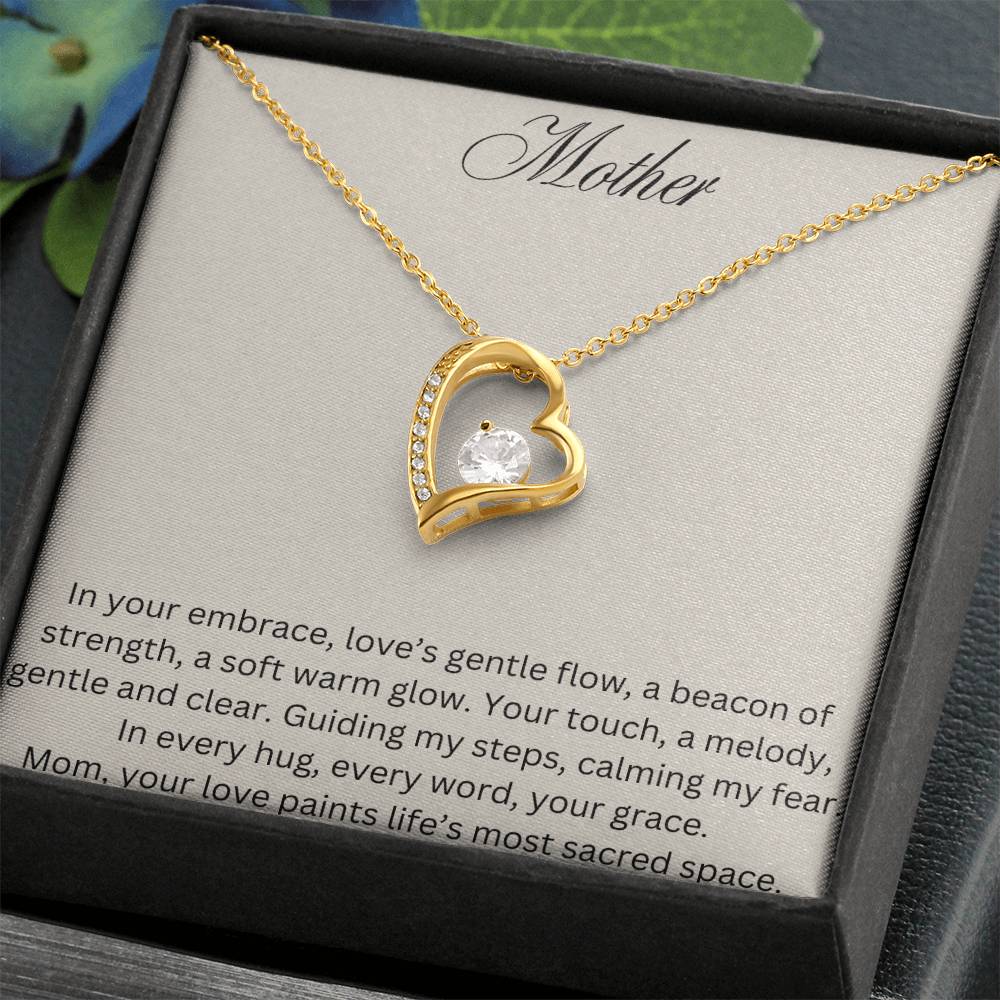 Mother Forever Love Necklace Yellow Gold