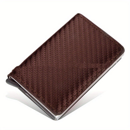 Carbon Fiber RFID Anti-theft Swiping Automatic Pop-up Wallet