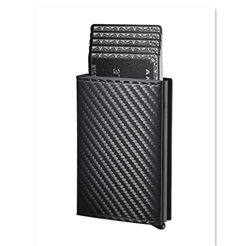 Carbon Fiber RFID Anti-theft Swiping Automatic Pop-up Wallet