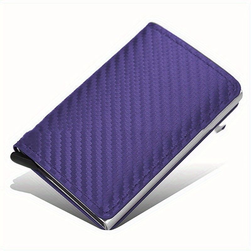 Carbon Fiber RFID Anti-theft Swiping Automatic Pop-up Wallet