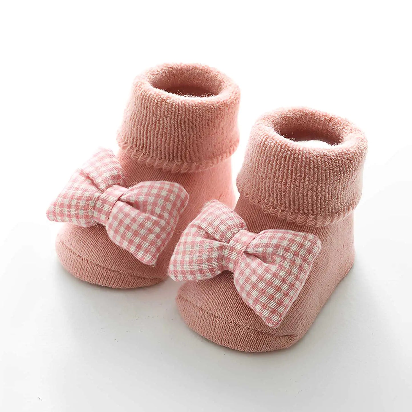 Cute Baby Socks Cartoon Pink Bow