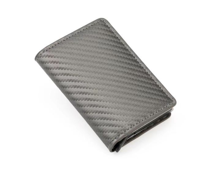 Carbon Fiber RFID Anti-theft Swiping Automatic Pop-up Wallet