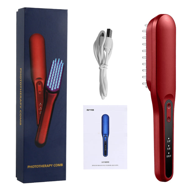 Hair Growth Comb Red With Charging Cable & Box