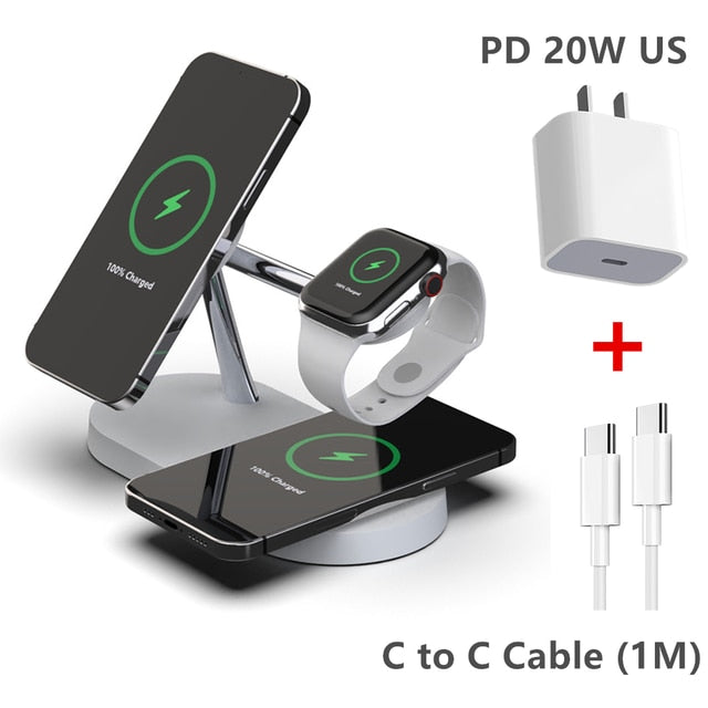 MagHub TrioCharge, White, US Plug