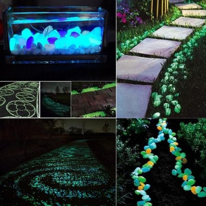 Luminite Garden Pebbles Display