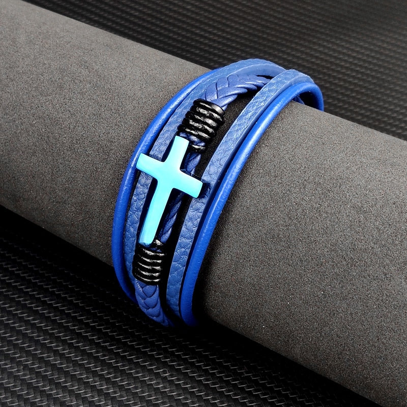 Men Chakra Bracelet Blue