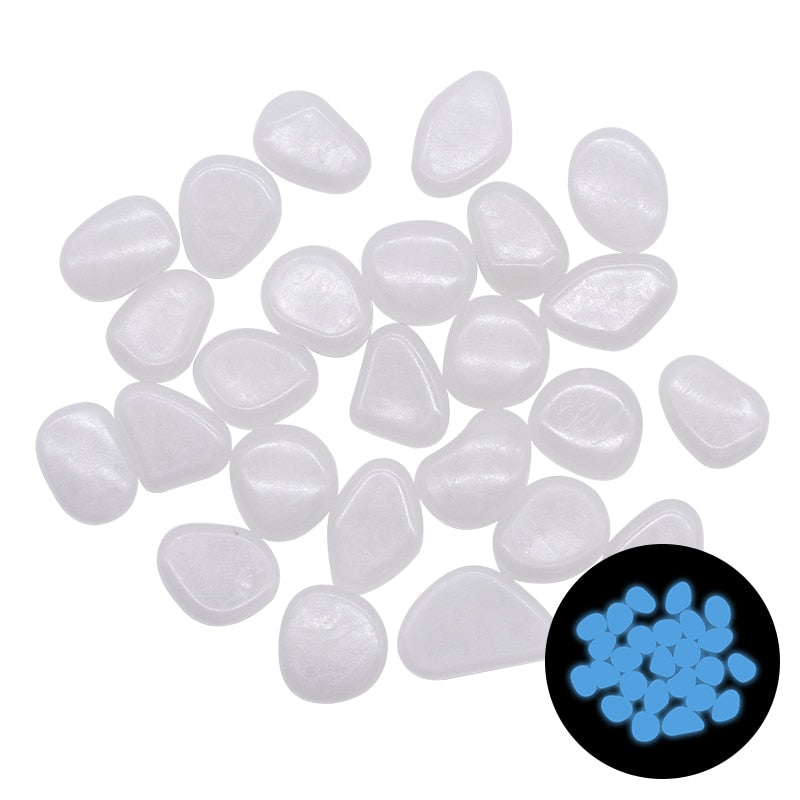 Luminite Garden Pebbles, White