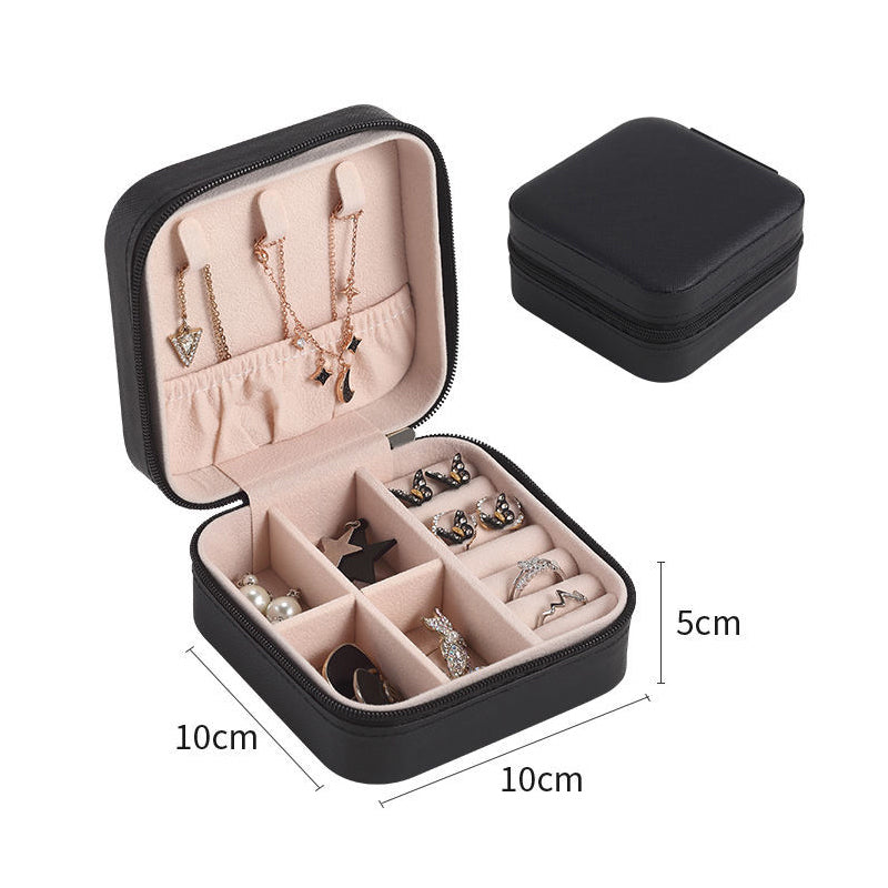 Jewelry Zipper Box Storage, Black