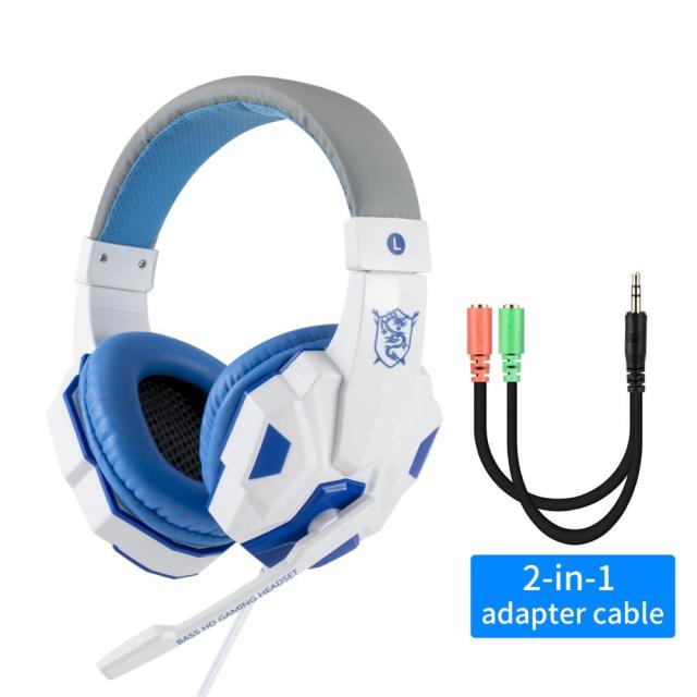 Gamer Glow Headset White-Blue, No Lights