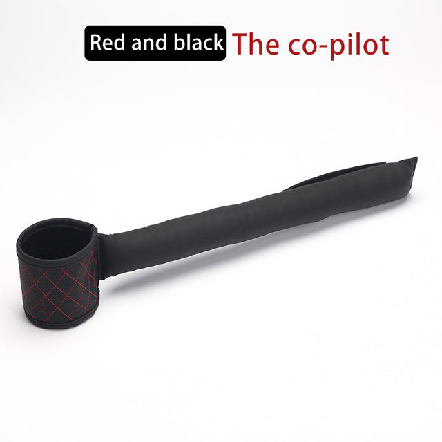 Leather Car Seat Gap Filler, Red & Black