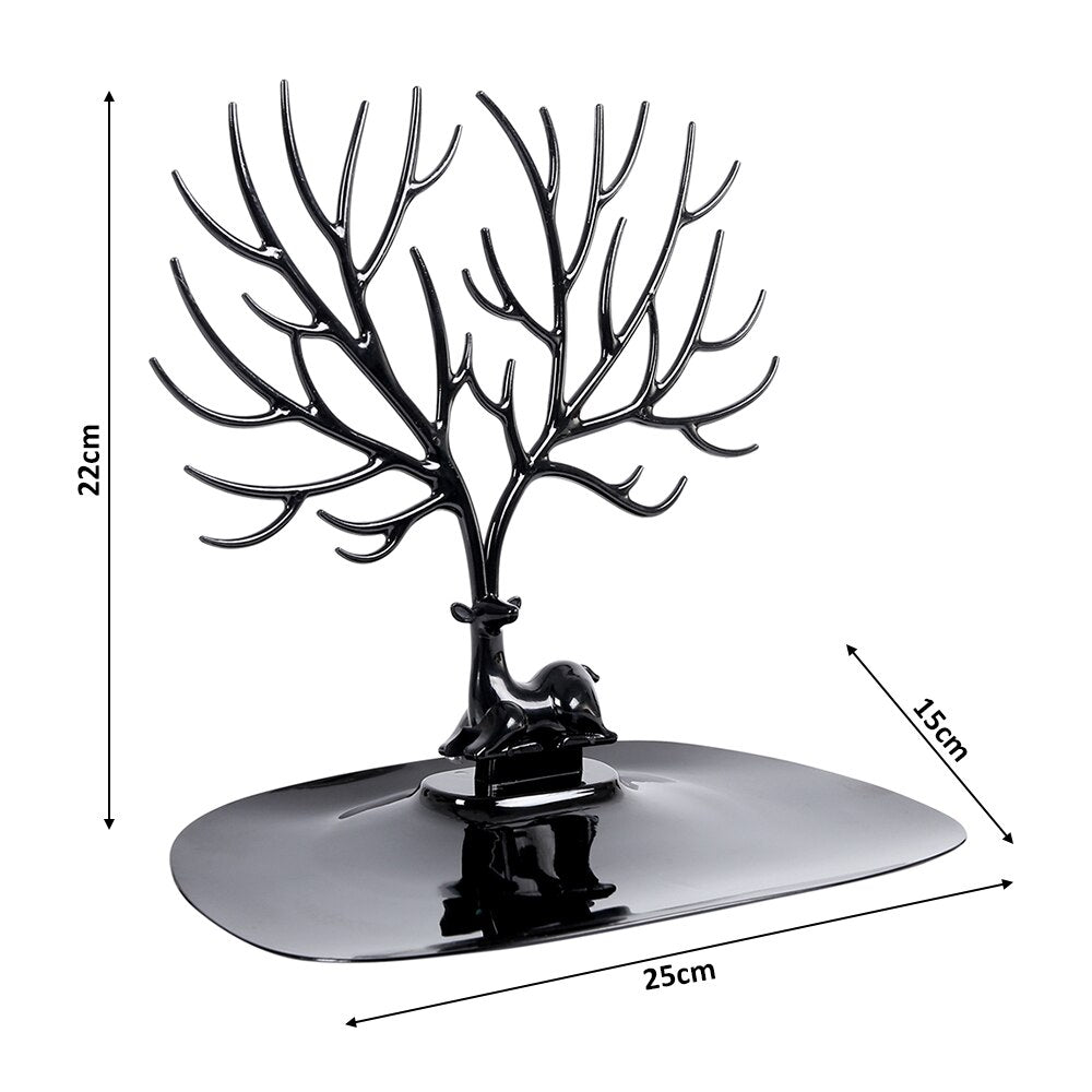 Deer Jewelry Holder Black w- Measurements