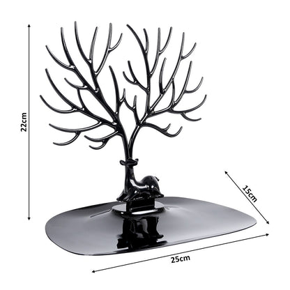 Deer Jewelry Holder Black w- Measurements