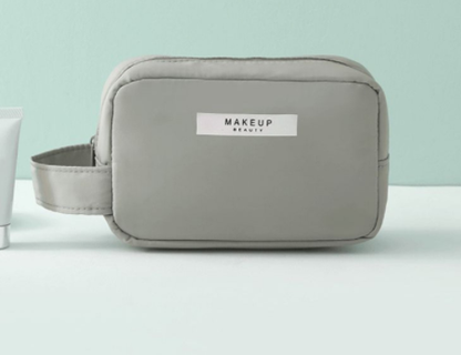 Makeup Bag, Small Grey