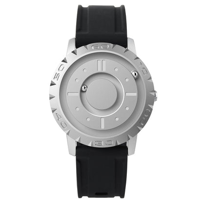 Magnetique Men's Watch, Silver & Black