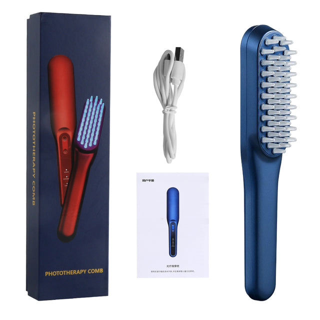 Hair Growth Comb Blue With Charging Cable & Box