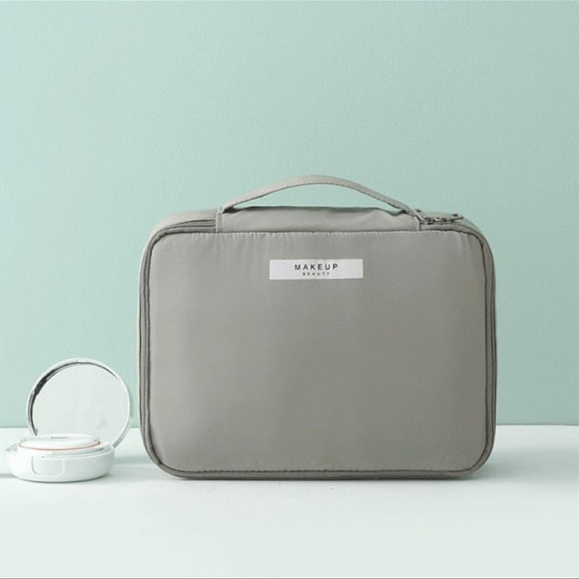 Makeup Bag, Large Grey