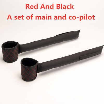 Leather Car Seat Gap Filler, Red & Black Set