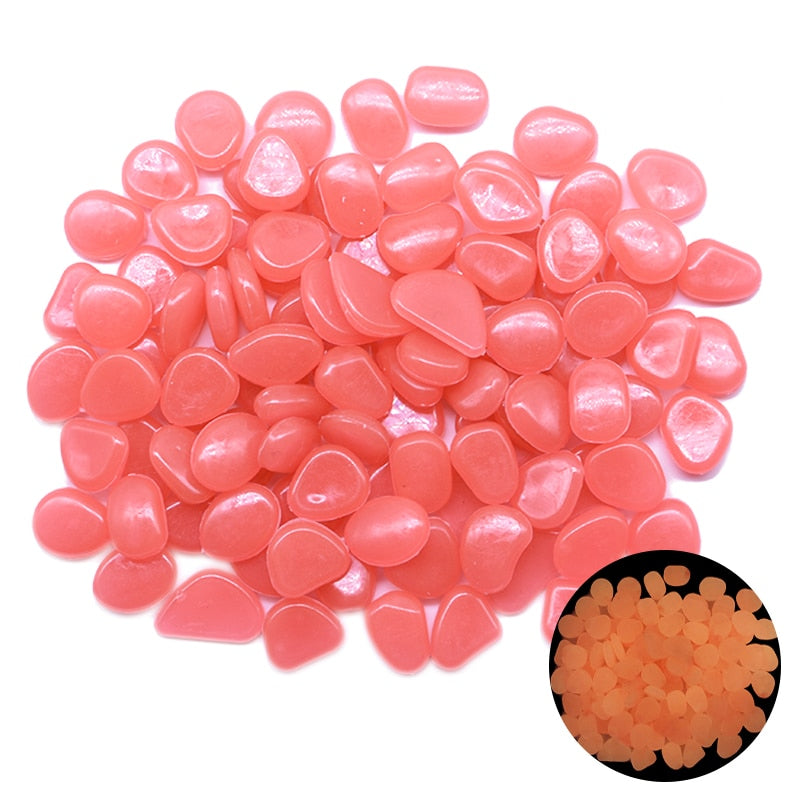 Luminite Garden Pebbles, Orange Pink