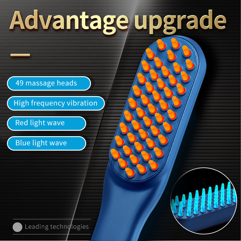 Hair Growth Comb 49 Massage Heads, Red Light, Blue Light