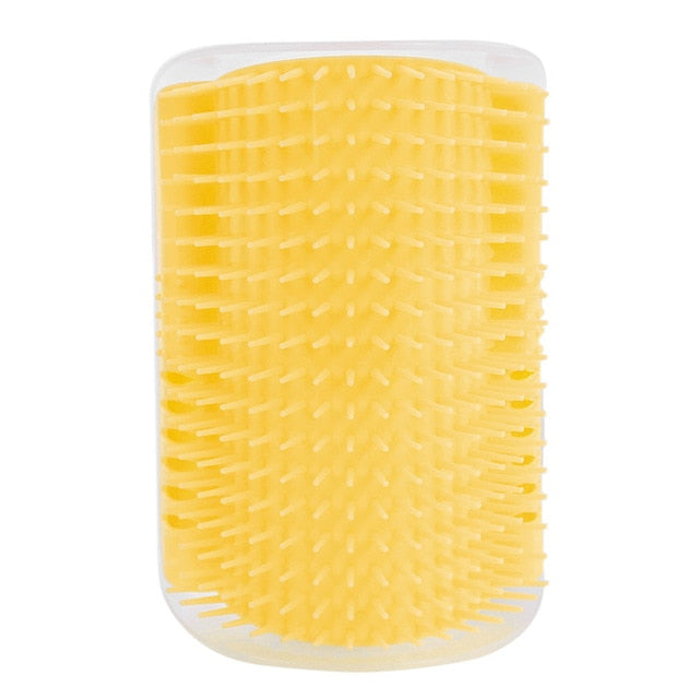 Feline Groom Corner Brush, Yellow