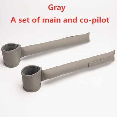 Leather Car Seat Gap Filler, Gray Set