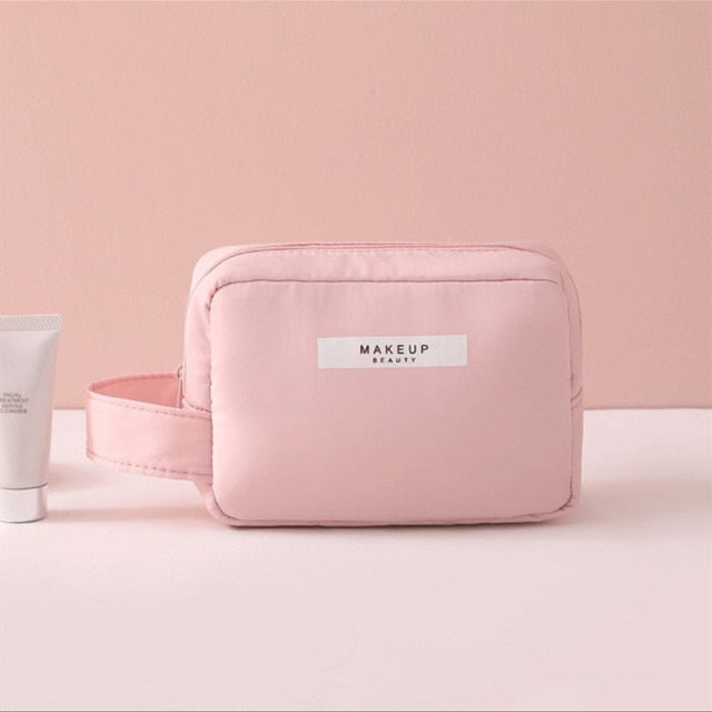 Makeup Bag, Small Pink