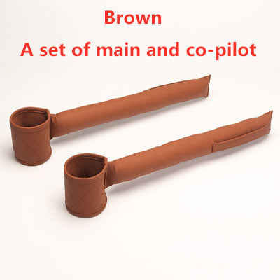 Leather Car Seat Gap Filler, Brown Set