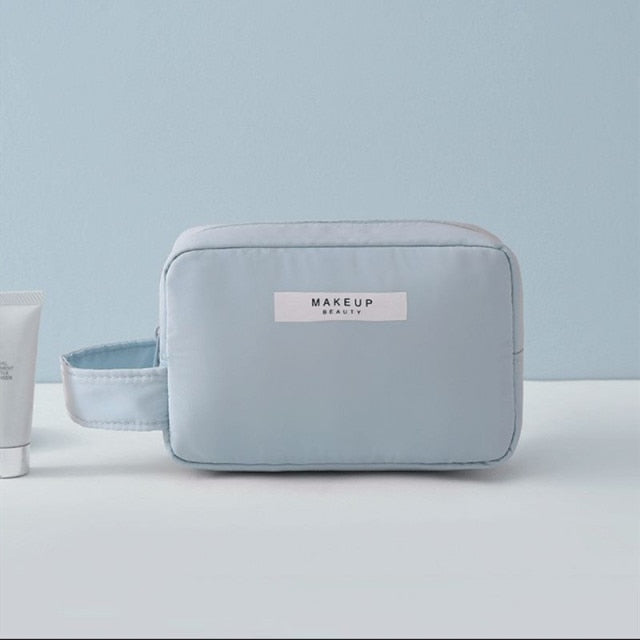 Makeup Bag, Small Blue